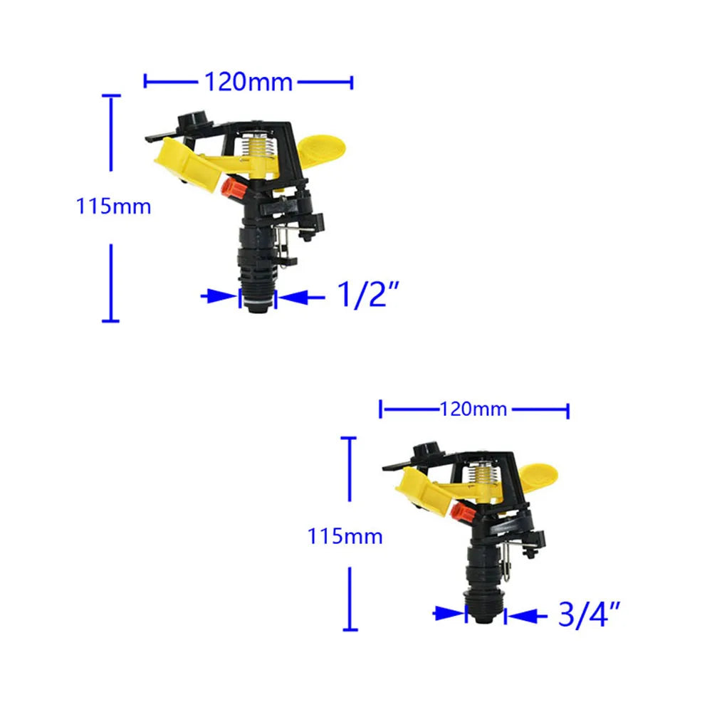 Male Farm Rotating Rocker Sprinklers 360 degrees