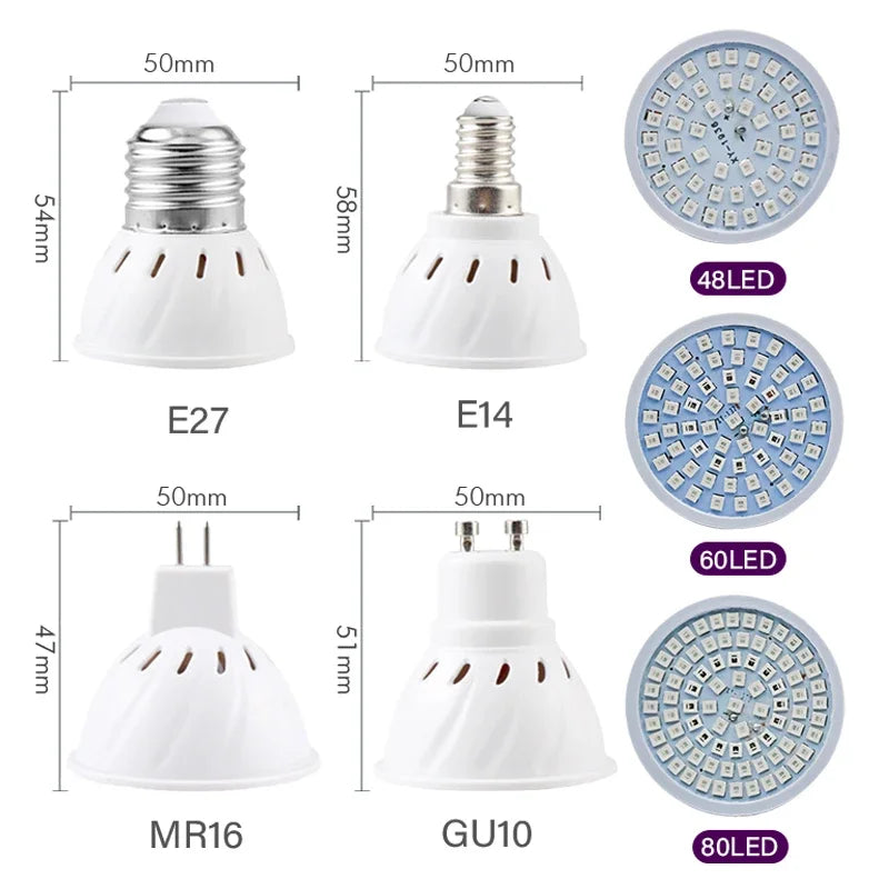LED Grow Light Bulb E27