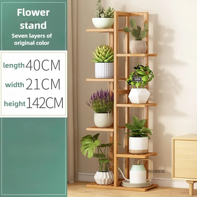 Wooden flower pot holder