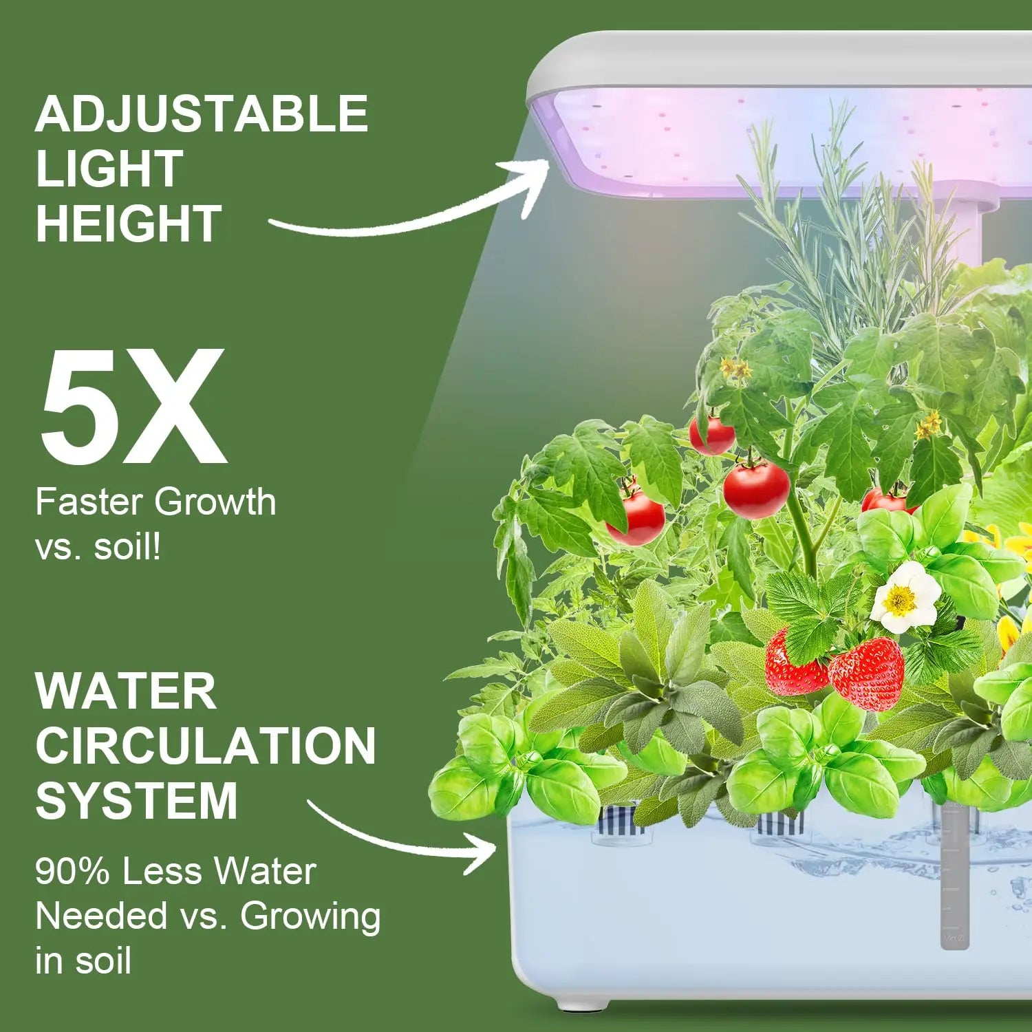 LED grow light indoor garden