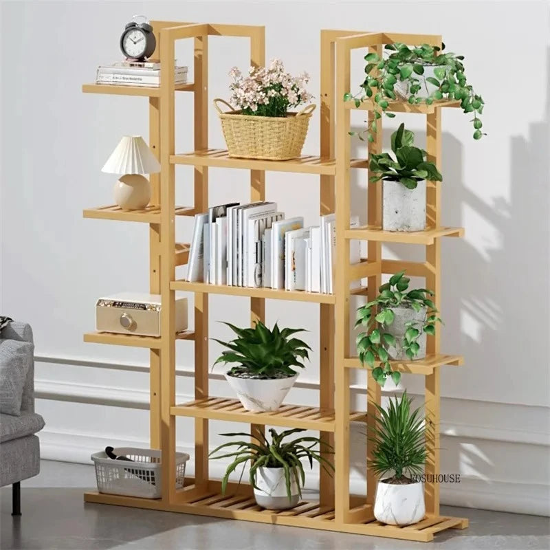 Wooden flower pot holder