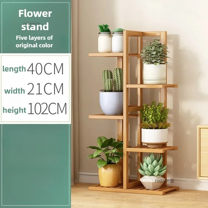 Wooden flower pot holder
