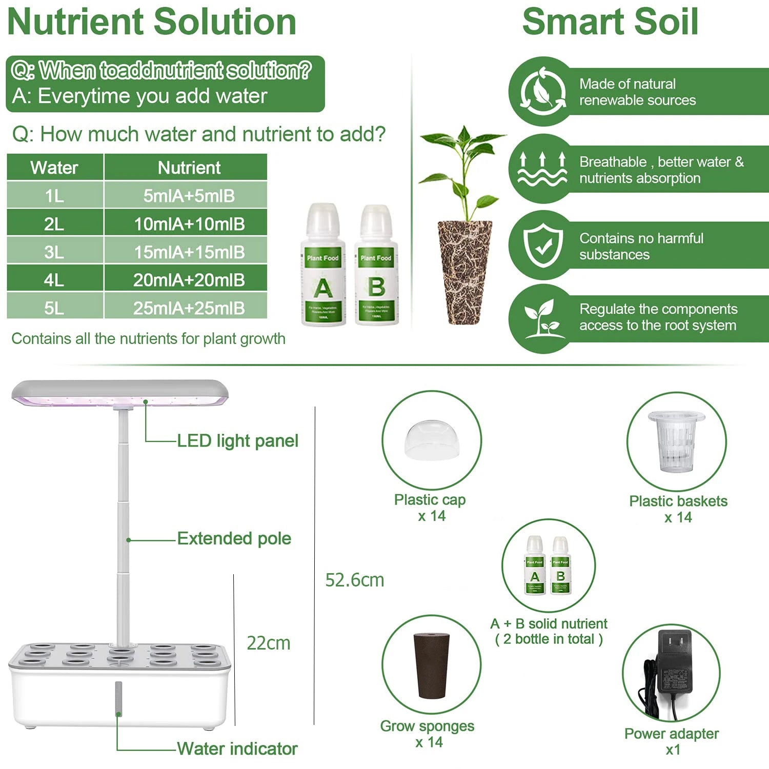 LED grow light indoor garden